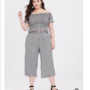 BLACK & WHITE GINGHAM 2-PIECE SET- Torrid